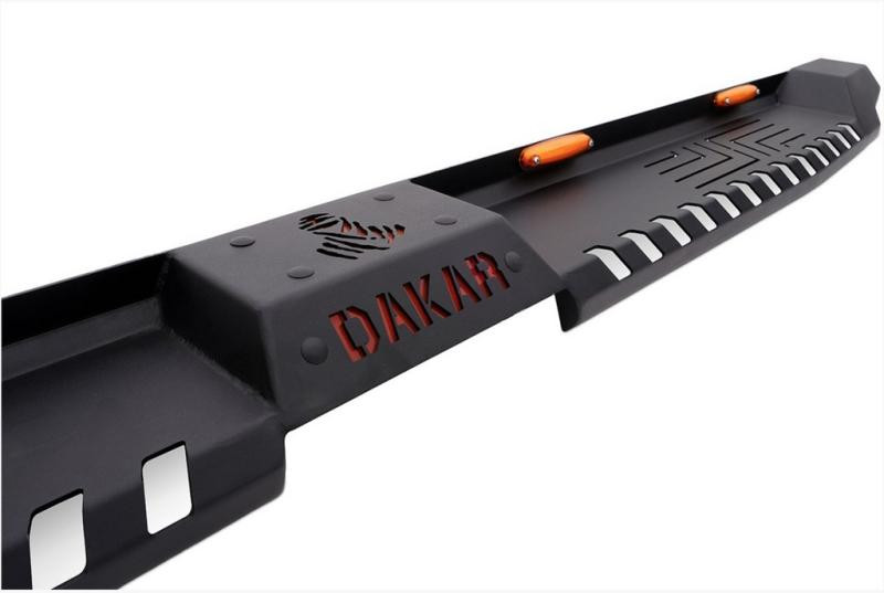 Купити Бокові пороги Dakar V2 з LED (2019-2025, 2 шт, метал) для Mitsubishi L200 рр