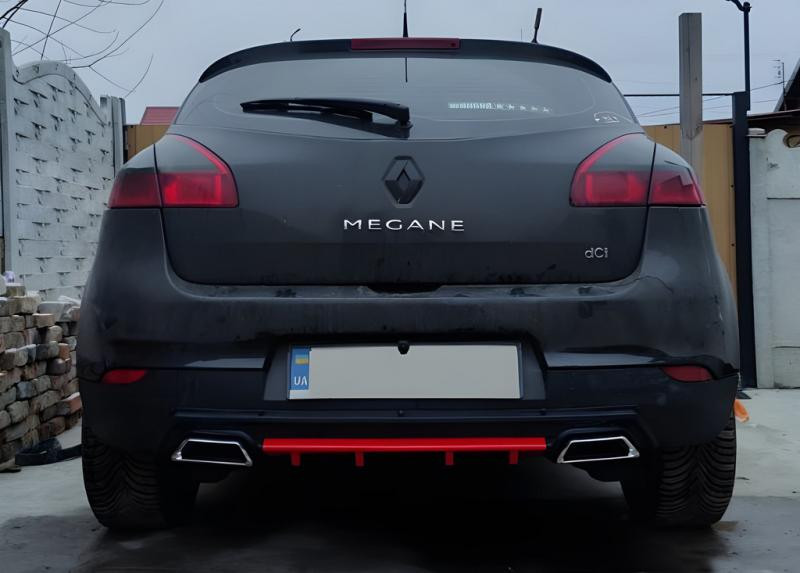 Купить Универсальный задний диффузор DPT V-5 (ABS) (красный-2025черный глянец)