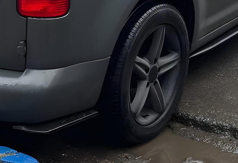 Купить Flap накладка на задний бампер DPT (ABS) (2шт) (черный глянец) для Volkswagen Caddy 2010-2015 гг