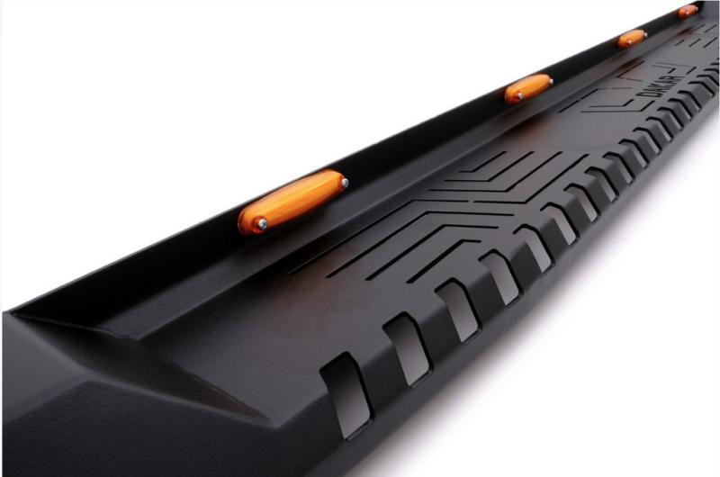 Купить Боковые пороги Dakar V1 с LED (2019-2025, 2 шт, металл) для Mitsubishi L200