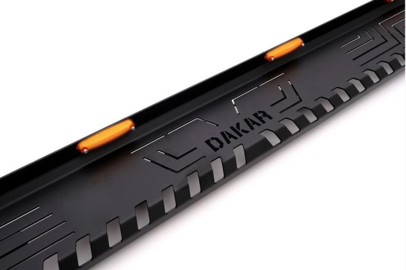 Купить Боковые пороги Dakar V1 с LED (2019-2025, 2 шт, металл) для Mitsubishi L200