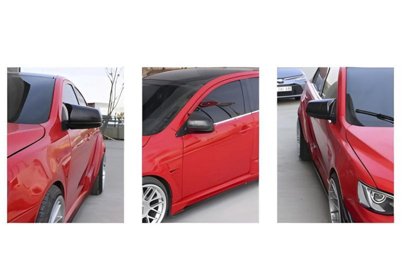 Купить Накладки на зеркала BMW-Style (2 шт) для Mitsubishi Lancer X 2008- гг