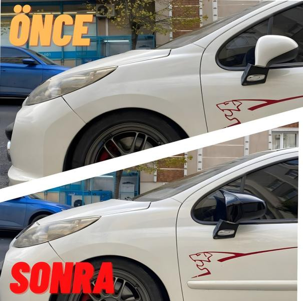 Купить Накладки на зеркала BMW-Style (2 шт) для Peugeot 308 2007-2013 гг