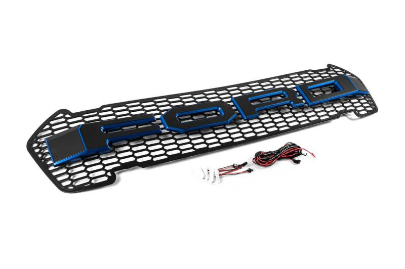 Купить Передняя решетка (2015-2018, синий, LED) для Ford Ranger