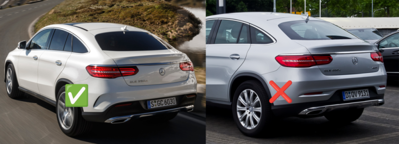 Купить Задний диффузор с насадками (дизайн GLE63) для Mercedes GLE coupe C292 2015-2019 гг