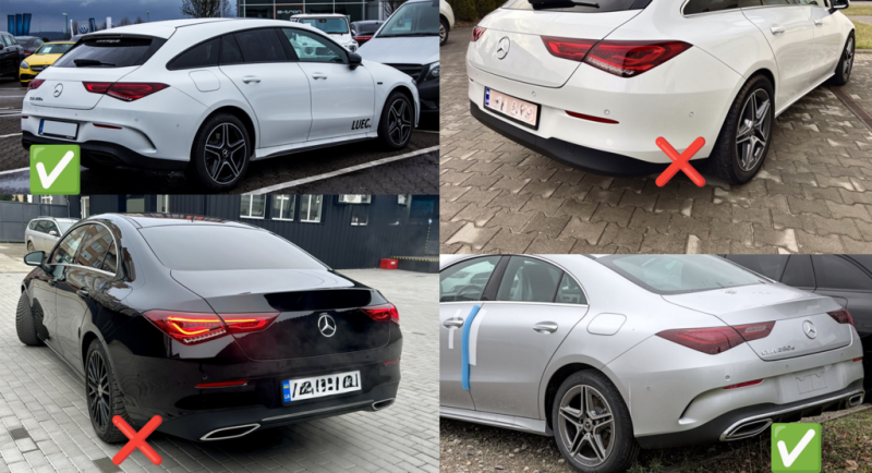 Купить Задний диффузор с насадками (дизайн CLA35) для Mercedes CLA C118 2019- рр