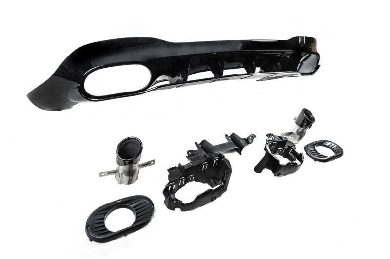 Купить Задний диффузор с насадками (дизайн CLA35) для Mercedes CLA C118 2019- рр