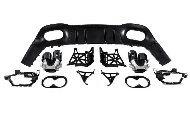 Купить Задний диффузор с насадками (Дизайн A45 SD) для Mercedes A-сlass W177 2018- гг