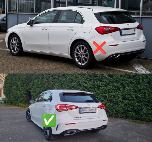 Купить Задний диффузор с насадками (Дизайн A35 HB) для Mercedes A-сlass W177 2018- гг