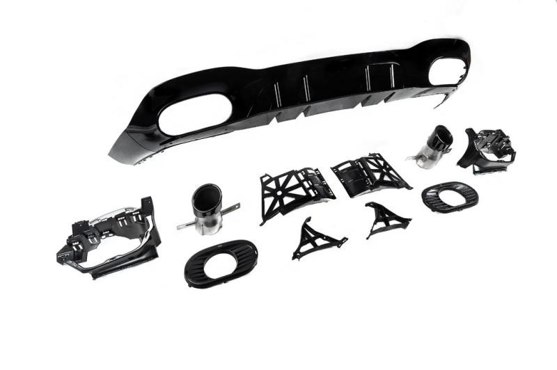 Купить Задний диффузор с насадками (Дизайн A35 SD) для Mercedes A-сlass W177 2018- гг