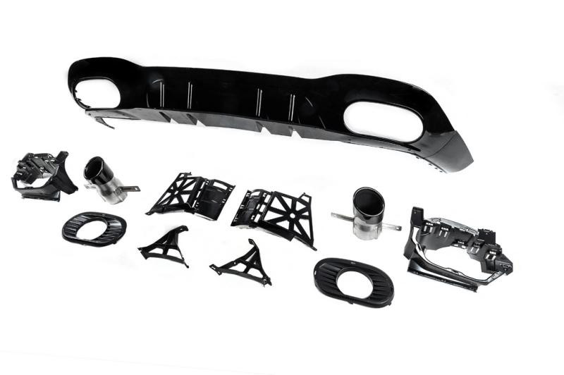 Купить Задний диффузор с насадками (Дизайн A35 SD) для Mercedes A-сlass W177 2018- гг