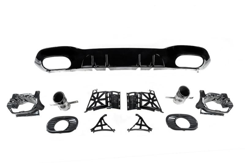 Купить Задний диффузор с насадками (Дизайн A35 SD) для Mercedes A-сlass W177 2018- гг