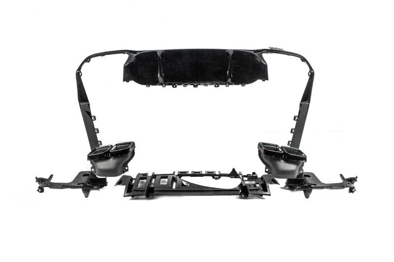 Купить Задний диффузор с насадками Black (для AMG/AMG-Line, Дизайн E63 2016-2020) для Mercedes E-сlass W213