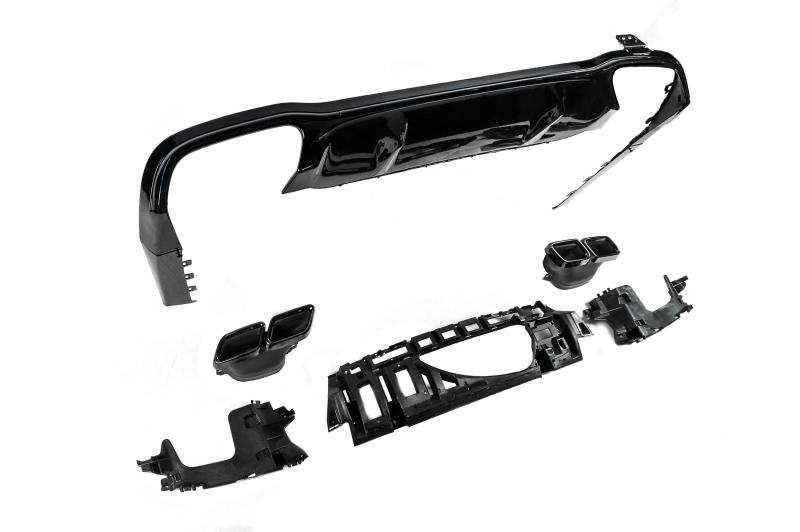 Купить Задний диффузор с насадками Black (для AMG/AMG-Line, Дизайн E63 2016-2020) для Mercedes E-сlass W213