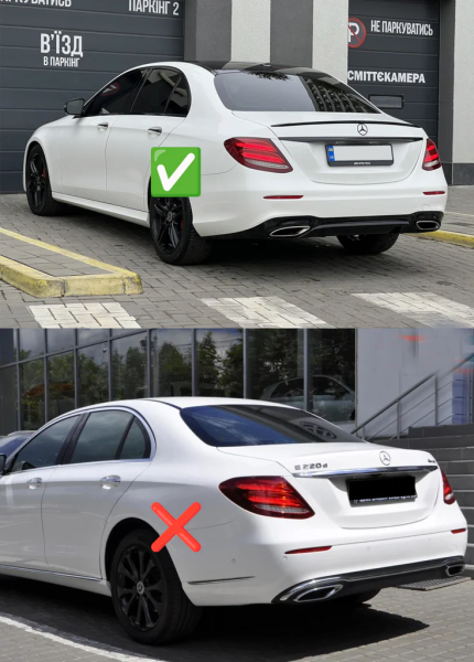 Купить Задний диффузор с насадками (Дизайн E53) для Mercedes E-сlass W213 2016-2023 гг
