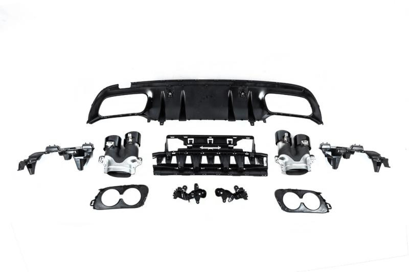 Купити Задній дифузор з насадками (Дизайн C43) для Mercedes C-сlass W205 2014-2021рр