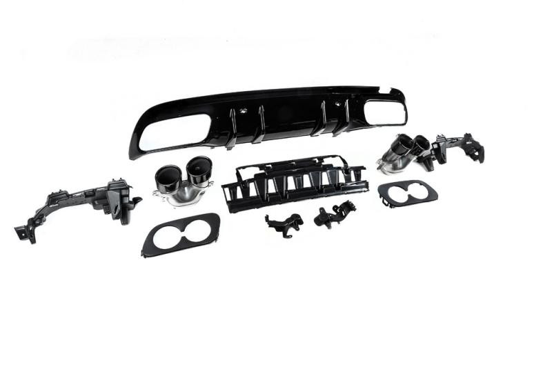 Купити Задній дифузор з насадками (Дизайн C43) для Mercedes C-сlass W205 2014-2021рр