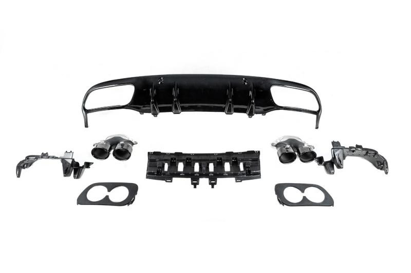 Купити Задній дифузор з насадками (для coupe дизайн AMG43) для Mercedes C-сlass W205 2014-2021рр