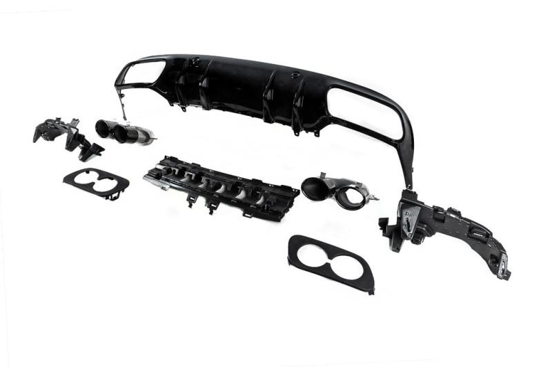 Купити Задній дифузор з насадками (для coupe дизайн AMG43) для Mercedes C-сlass W205 2014-2021рр