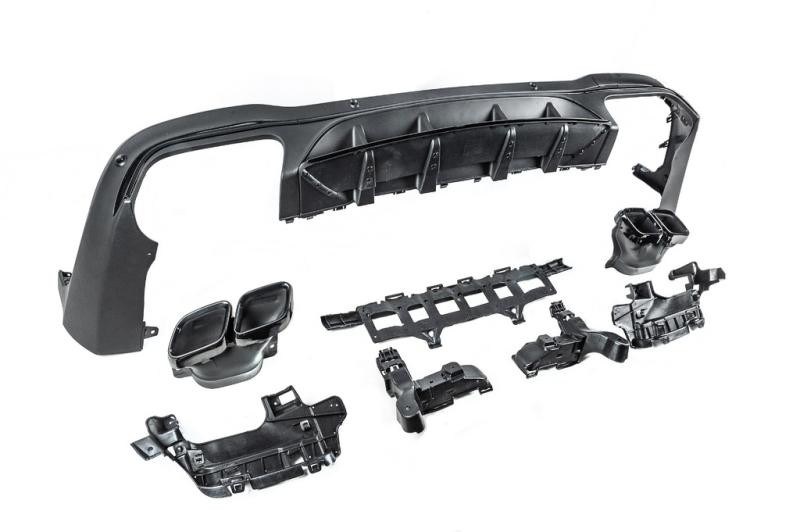Купити Задній дифузор з насадками Black (Дизайн AMG63) для Mercedes GLC X253