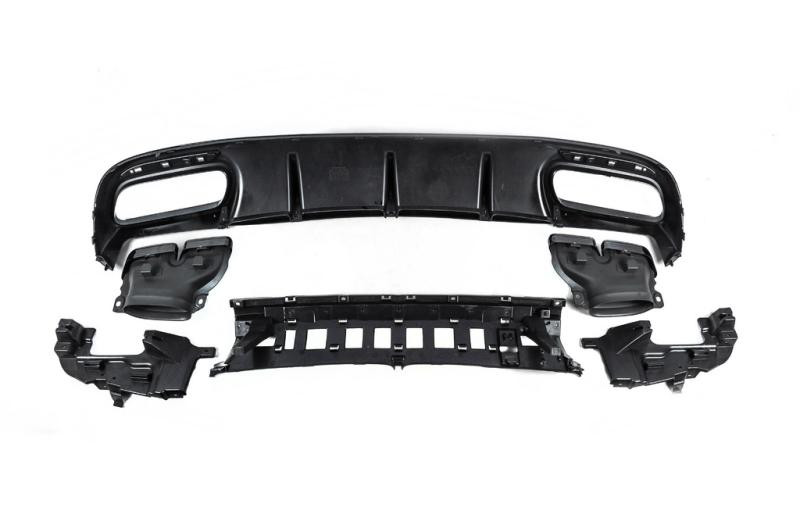 Купить Задний диффузор с насадками Black (2018-2020, Дизайн S-COUPE63) для Mercedes S-class C217 Coupe