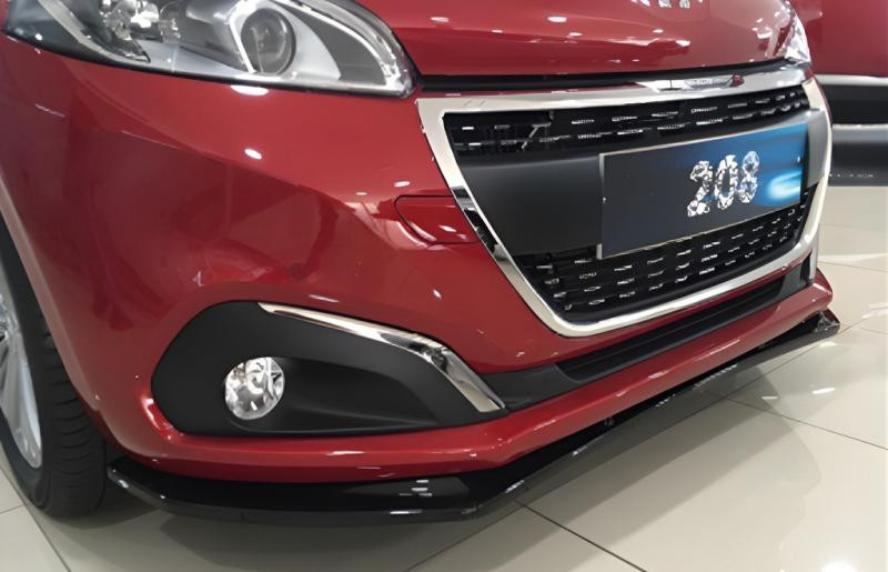 Купити Передня Lip накладка DPT (чорний глянець) для Peugeot 208 2012-2019 рр