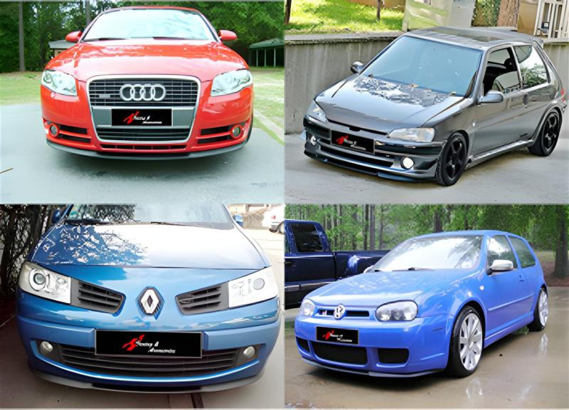 Купити Передня Lip накладка DPT V-6 (ABS, чорний глянець)