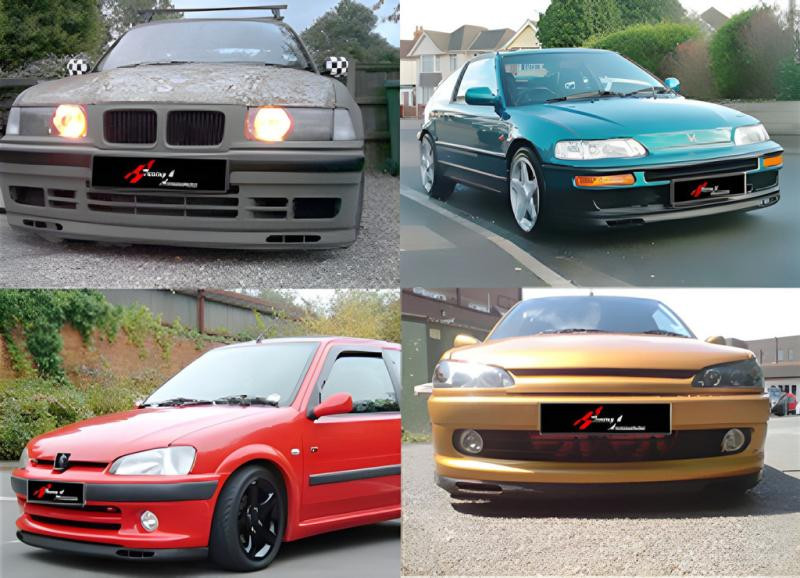 Купити Передня Lip накладка DPT V-7 (ABS, чорний глянець)