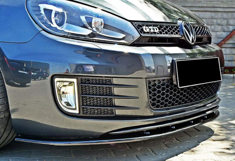Купити Передня Lip накладка DPT V-2 (для GTI, чорний глянець) для Volkswagen Golf 6
