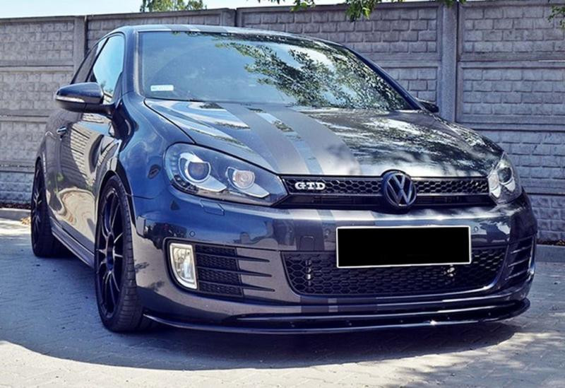 Купити Передня Lip накладка DPT V-2 (для GTI, чорний глянець) для Volkswagen Golf 6