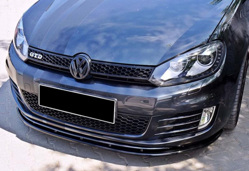 Купити Передня Lip накладка DPT V-2 (для GTI, чорний глянець) для Volkswagen Golf 6