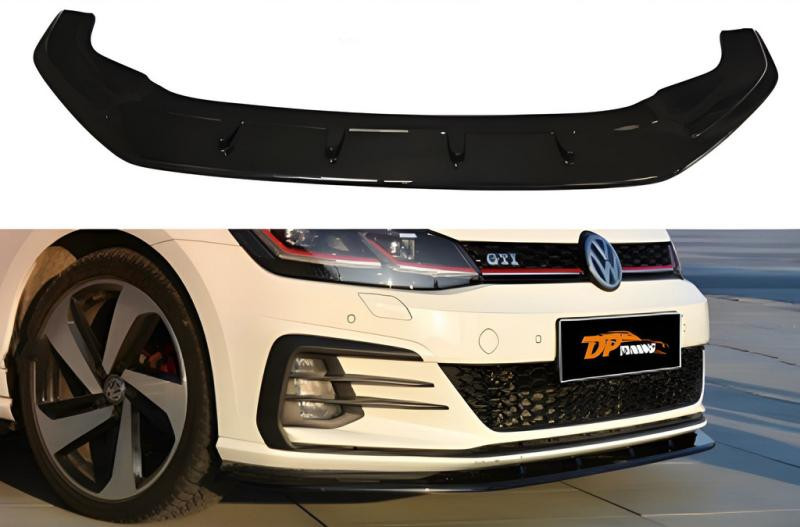 Купити Передня Lip накладка DPT V-1 (для GTI, 2017-2019, чорний глянець) для Volkswagen Golf 7/E-Golf