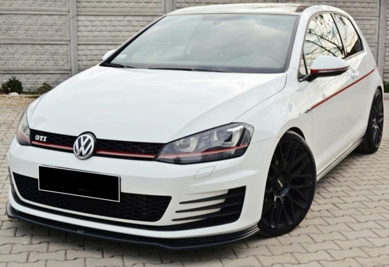 Купити Передня Lip накладка DPT V-2 (для GTI, 2012-2017, чорний глянець) для Volkswagen Golf 7/E-Golf