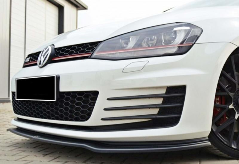 Купити Передня Lip накладка DPT V-2 (для GTI, 2012-2017, чорний глянець) для Volkswagen Golf 7/E-Golf