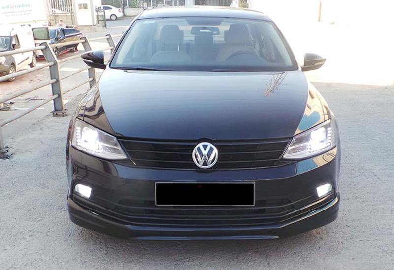 Купити Передня Lip накладка DPT V-1 (2014-2018, чорний глянець) для Volkswagen Jetta рр
