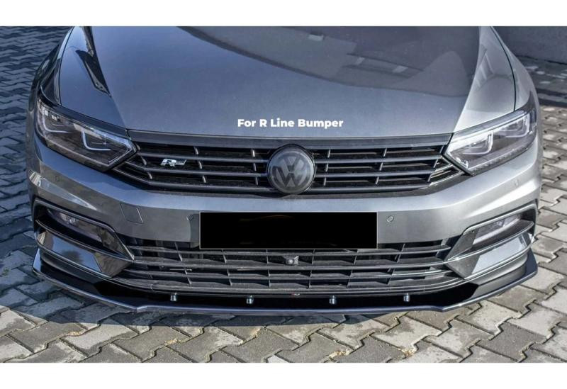 Купить Передняя Lip накладка DPT V-1 (для R-Lİne, 2015-2019, черный глянец) для Volkswagen Passat B8