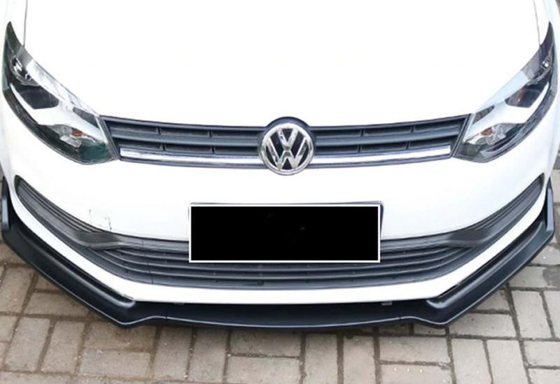 Купити Передня Lip накладка DPT V-2 (чорний глянець) для Volkswagen Polo 2010-2017 рр
