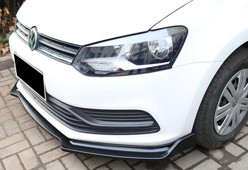 Купити Передня Lip накладка DPT V-2 (чорний глянець) для Volkswagen Polo 2010-2017 рр