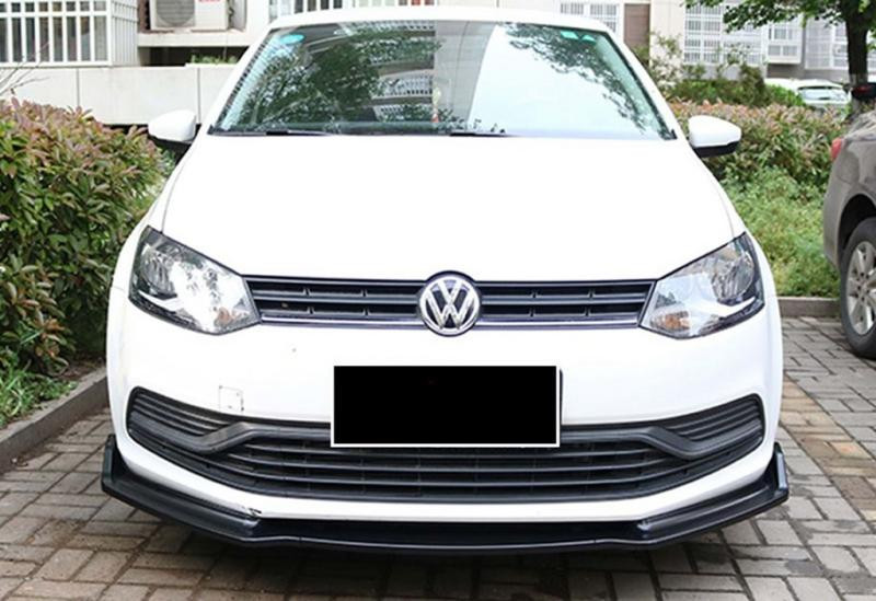 Купити Передня Lip накладка DPT V-2 (чорний глянець) для Volkswagen Polo 2010-2017 рр