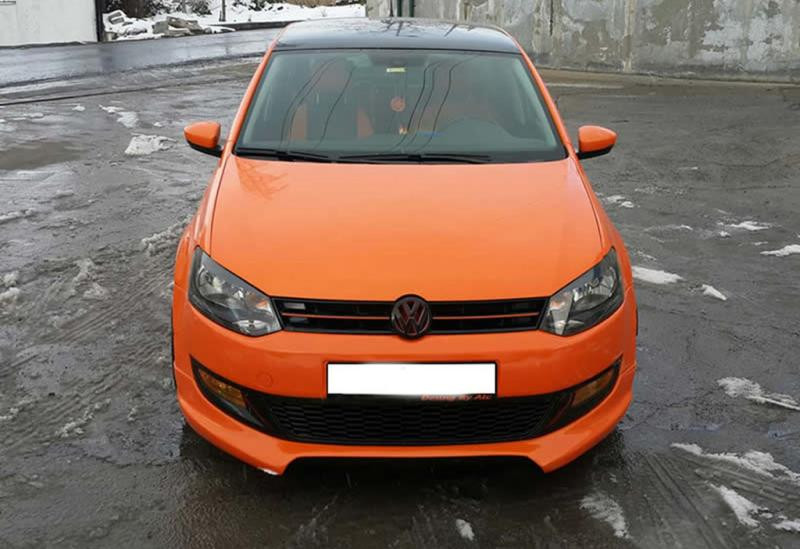 Купити Передня Lip накладка DPT (2009-2013, чорний глянець) для Volkswagen Polo рр