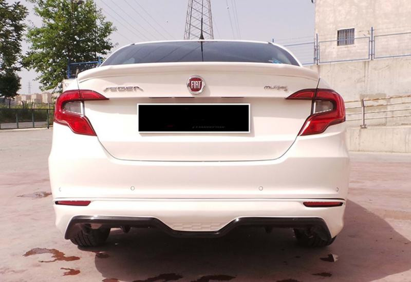 Купити Задній дифузор DPT (SD, чорний глянець) для Fiat Tipo 2016- рр