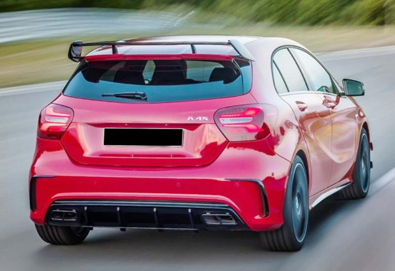 Купити Задній дифузор DPT (для AMG, чорний глянець) для Mercedes A-сlass W176 2012-2018 рр