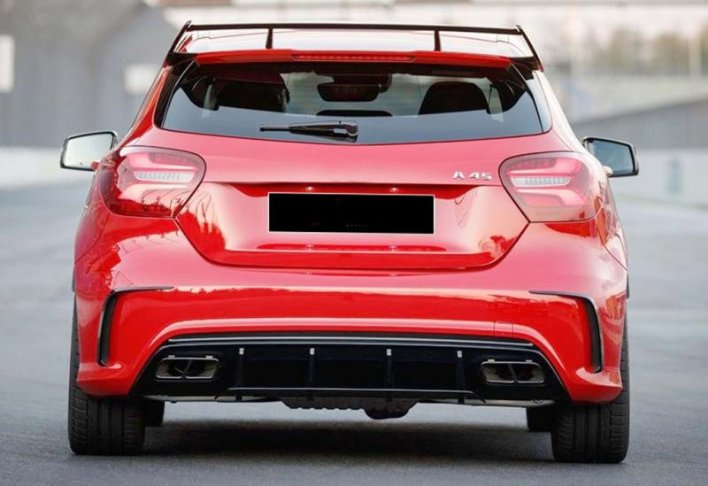 Купити Задній дифузор DPT (для AMG, чорний глянець) для Mercedes A-сlass W176 2012-2018 рр