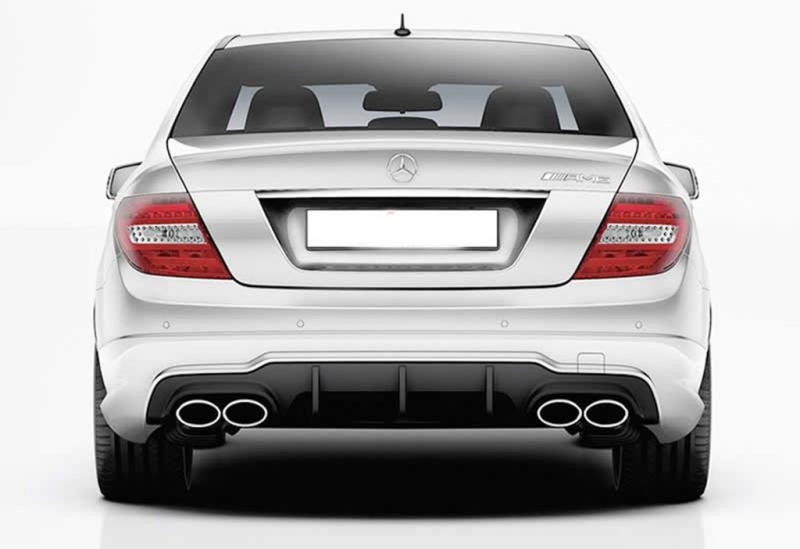 Купити Задній дифузор DPT (2011-2014, для AMG SD, чорний глянець) для Mercedes C-class W204 рр