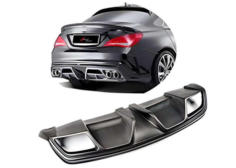 Купити Задній дифузор DPT (чорний глянець) для Mercedes CLA C117 2013-2019 рр