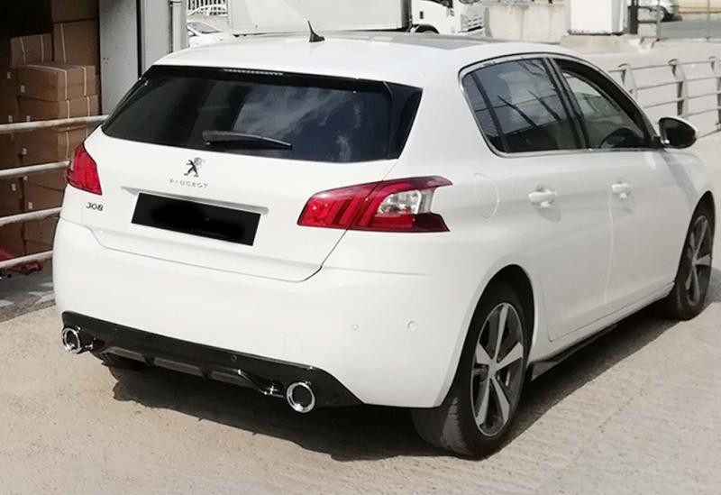 Купити Задній дифузор DPT (HB, чорний глянець) для Peugeot 308 2014-2021 рр