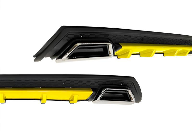 Купити Універсальний задній дифузор DPT V-10 (ABS) (жовтий-2025чорний глянець)