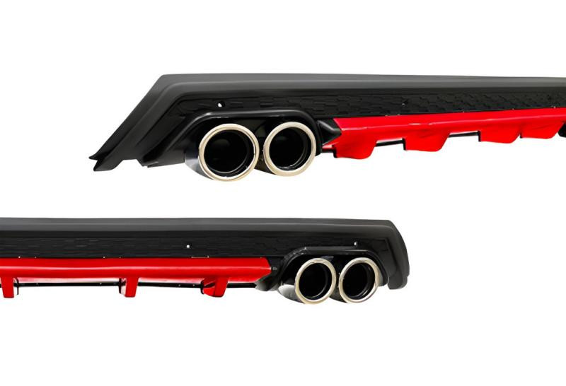 Купити Універсальний задній дифузор DPT V-13 (ABS) (червоний-2025чорний глянець)