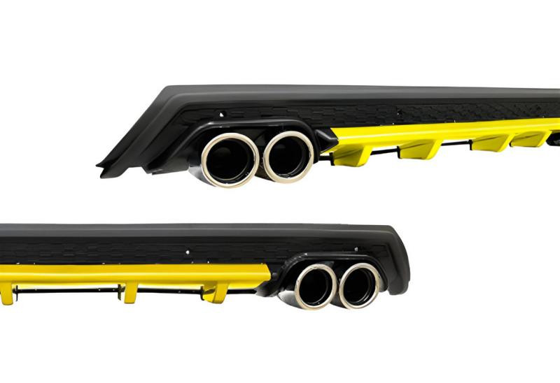 Купити Універсальний задній дифузор DPT V-14 (ABS) (жовтий-2025чорний глянець)