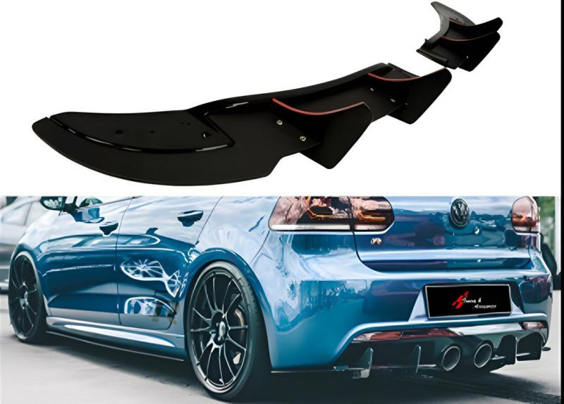 Купить Задний диффузор DPT V-2 (черный матовый) для Volkswagen Golf 6